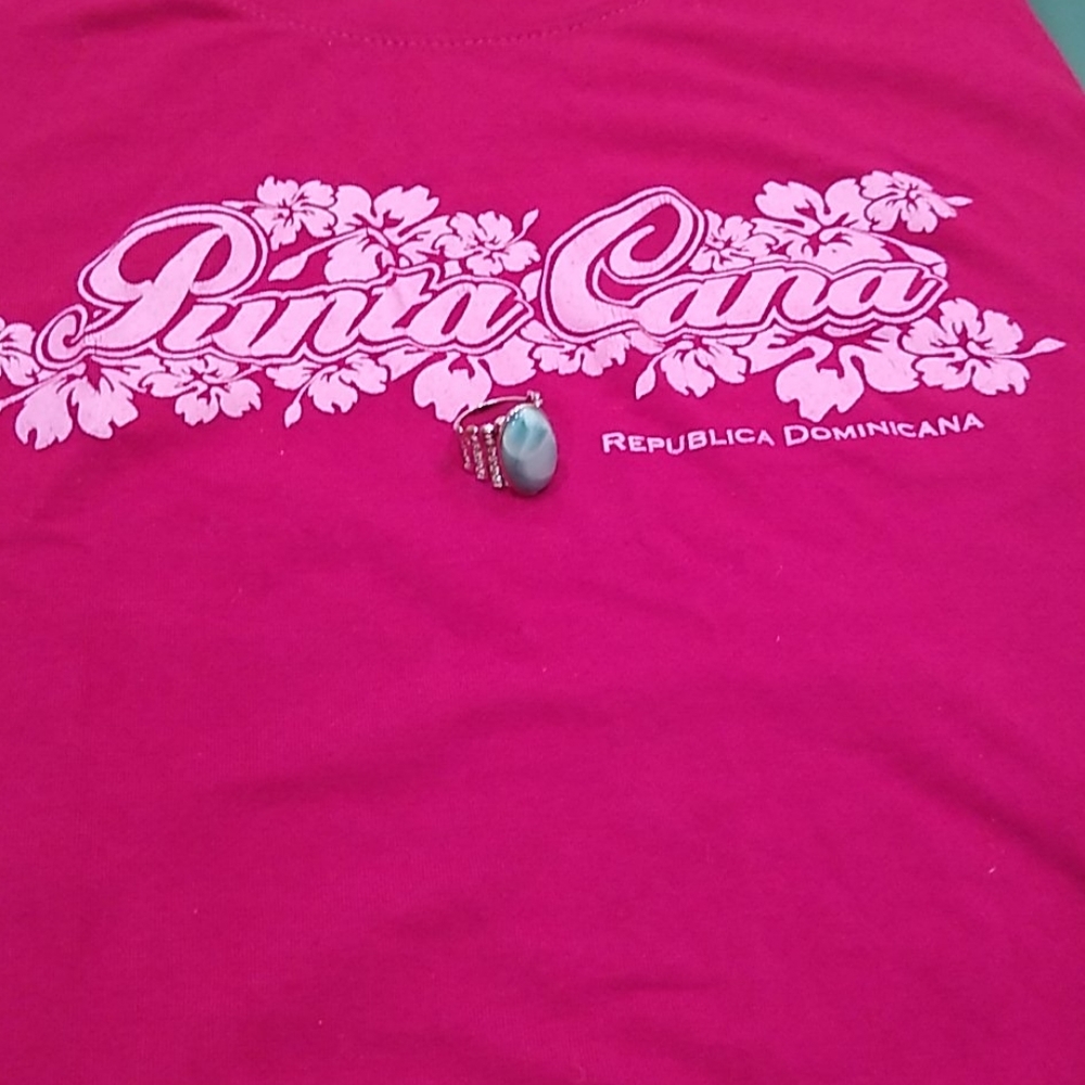 Authentic Larimar Gemstone Ring-Dominican Republic - image 1